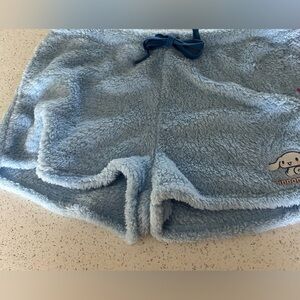 Sanrio hello Kitty and friends, plush blue Fuzzy Kids Shorts size XXL NWT